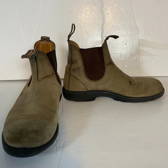 Blundstone Brown Leather Unisex Chelsea Boots Size Women’s ~8 / Men’s ~7 - Picture 3 of 9